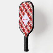 Albanien - Albanienflagge - gezogene Rote Personal Pickleball Schläger (Links)