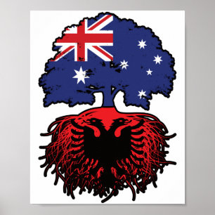 Albanien Albanisch Australische Australische Tree Poster