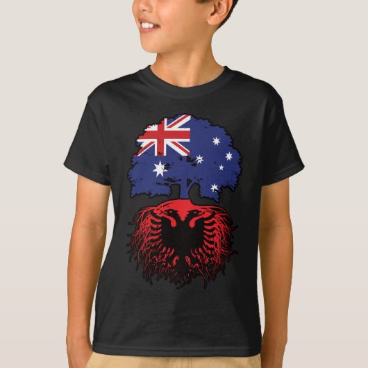 Albanien Albanisch Australische Australische Tree T-Shirt (Vorderseite)
