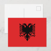 Albanien (Albanisch) Flagge Postkarte (Vorne/Hinten)