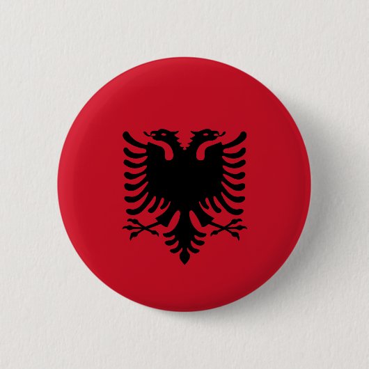 Albanien - albanische Flagge Button (Vorderseite)
