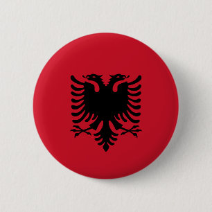 Albanien - albanische Flagge Button