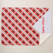 Albanien - Albanische Flagge geteert Rot Personali Sherpadecke (Vorderseite (Horizontal))