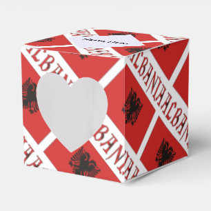Albanien Albanische Flagge Kacheln Personalisierte Geschenkschachtel