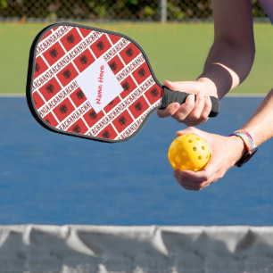 Albanien Albanische Flagge Kacheln Rot Personalisi Pickleball Schläger