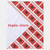 Albanien - Albanische Flagge - Personalisierte Gro Fleecedecke (Vorderseite)