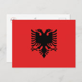 Albanien - albanische Flagge - Postkarte (Vorne/Hinten)