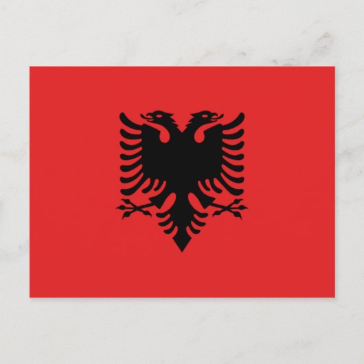 Albanien - albanische Flagge - Postkarte (Vorderseite)