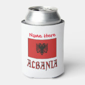 Albanien - Albanische Flagge - Rot Personalisiert Dosenkühler (Kanne Vorderseite)