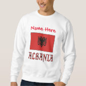 Albanien - Albanische Flagge - Rot Personalisiert Sweatshirt (Vorderseite)