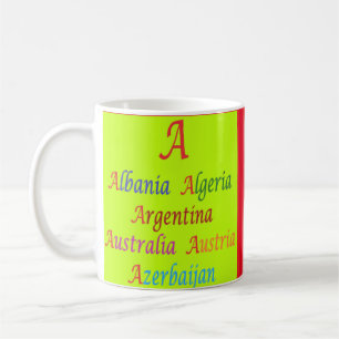 Albanien Algerien Australien Argentinien Kalkgrün Kaffeetasse