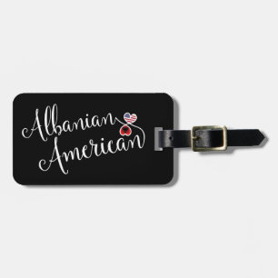 Albanien American Entwine Hearts Luggage Tag Gepäckanhänger