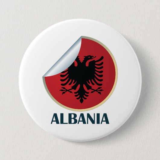 Albanien Doppel-AdlerEmblem Button (Vorderseite)