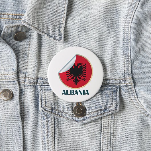 Albanien Doppel-AdlerEmblem Button