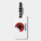 Albanien Doppel-AdlerEmblem Gepäckanhänger (Vorderseite vertikal)