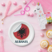 Albanien Doppel-AdlerEmblem Pappteller (Party)