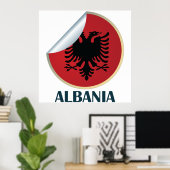 Albanien Doppel-AdlerEmblem Poster (Heimbüro)