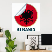 Albanien Doppel-AdlerEmblem Poster