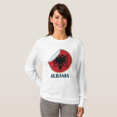Albanien Doppel-AdlerEmblem T-Shirt (Vorne ganz)