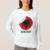 Albanien Doppel-AdlerEmblem T-Shirt (Vorderseite)