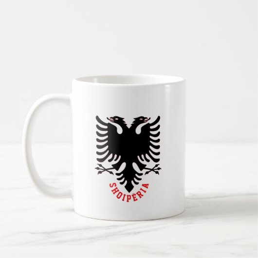 Albanien Doppelkopfadler Kaffeetasse (Links)