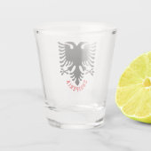 Albanien Doppelkopfadler Schnapsglas (Rückseite)