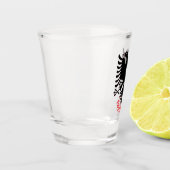 Albanien Doppelkopfadler Schnapsglas (Links)