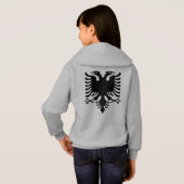 Albanien Eagle Hoodie (Schwarz voll)