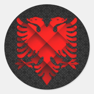 Albanien-Entwurfs-Aufkleber Runder Aufkleber