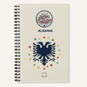 Albanien-Erbe & Doppeladler-Foto Notizblock