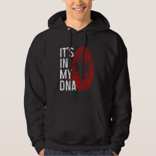 Albanien Es ist in meiner DNA albanische Flagge Pr Hoodie