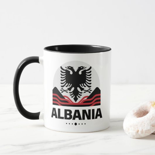 Albanien - Europäische Gewerkschaft Tasse (Mit Donut)