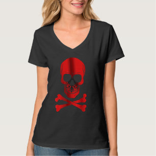 Albanien Fahne Schädelflagge Albanien T-Shirt