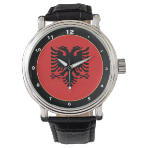 Albanien Flag & Albanien Modepatriot / Sport Armbanduhr