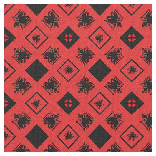 Albanien Flag & Albanien Trendy Fabric mode BL Stoff (Nahaufnahme)