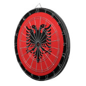 Albanien Flag Dartboard & Albanien / Spielbrett Dartscheibe (Vorderseite rechts)
