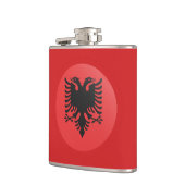 Albanien Flag & Drink, Albanien reisen / Sportfans Flachmann (Links)