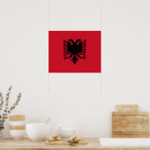 Albanien Flag Poster (Küche)