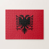 Albanien Flag Puzzle (Horizontal)