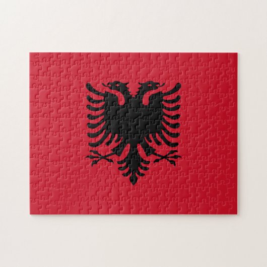 Albanien Flag Puzzle (Horizontal)