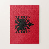 Albanien Flag Puzzle (Vertikal)