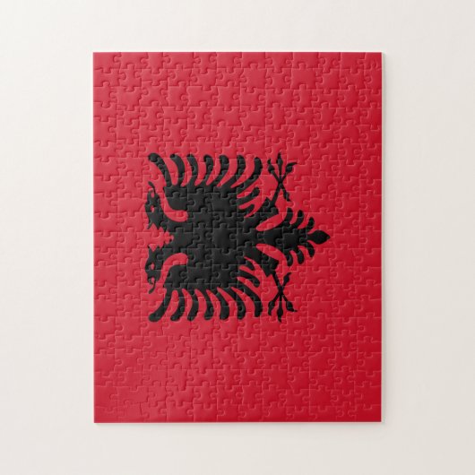 Albanien Flag Puzzle (Vertikal)