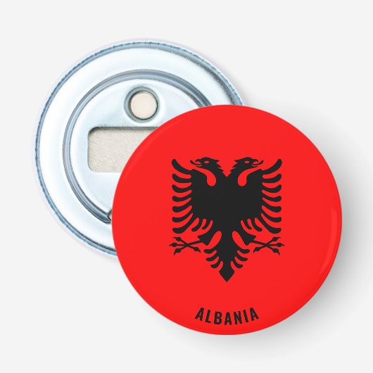 Albanien Flag Wunderschöner Patriotic Flasche Open Flaschenöffner (Vorderseite)