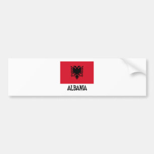 Albanien-Flagge Autoaufkleber