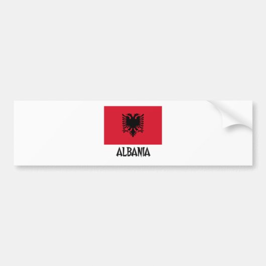 Albanien-Flagge Autoaufkleber (Vorne)