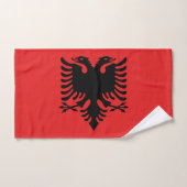 Albanien-Flagge Badhandtuch Set (Handtuch)