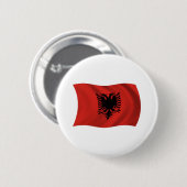 Albanien-Flagge-Button Button (Vorne & Hinten)