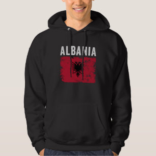 Albanien-Flagge Distressed  Männer Frauen Kinder   Hoodie