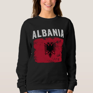 Albanien-Flagge Distressed  Männer Frauen Kinder   Sweatshirt