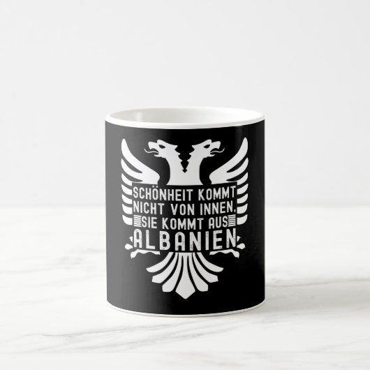 Albanien Flagge Doppeladler Albaner Kaffeetasse (Mittel)